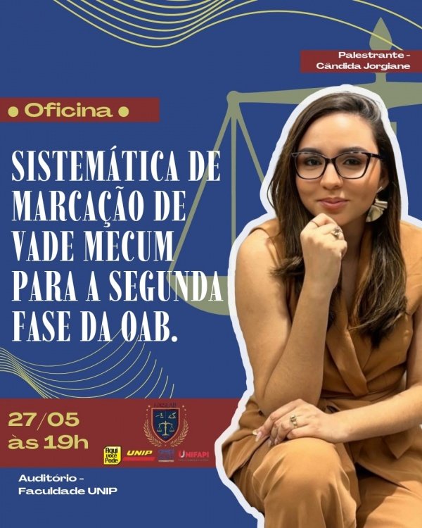 Imagem do evento Sistemática de Marcação de Vade Mecum para a 2ª Fase da OAB