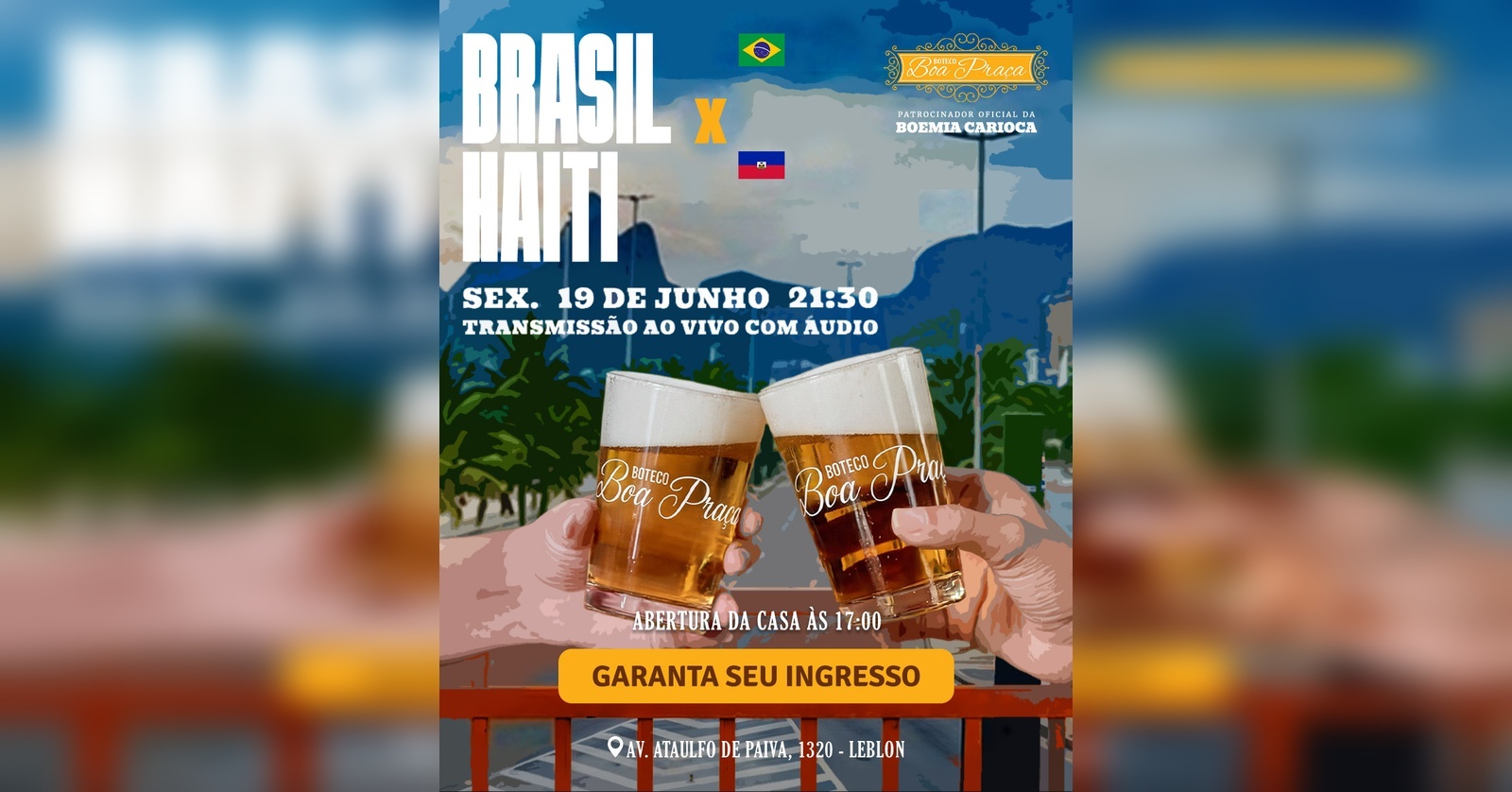 COPA DO MUNDO BRASIL X HAITI|BOA PRAÇA LEBLON - Rio de Janeiro, RJ