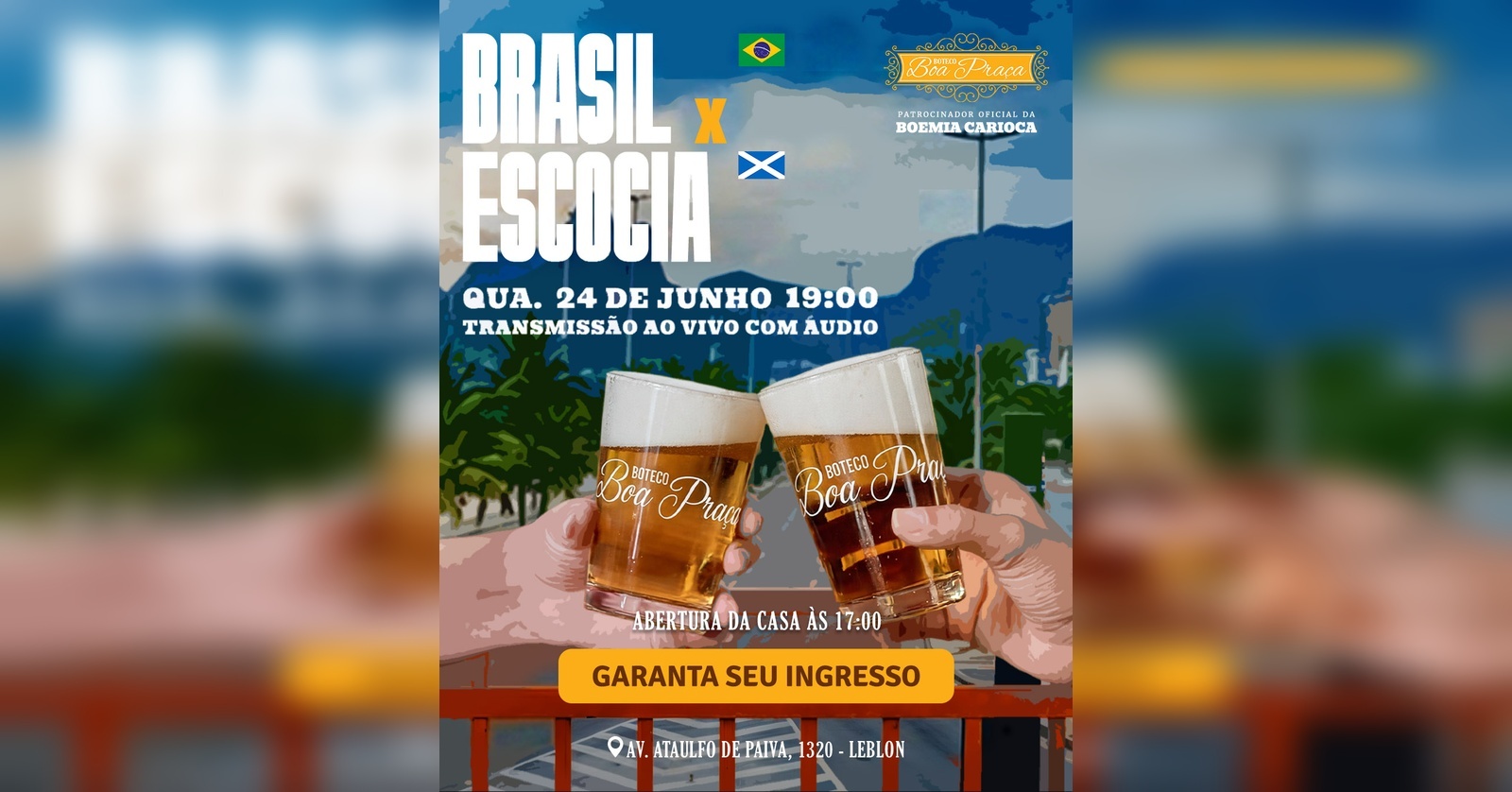 COPA DO MUNDO BRASIL X ESCOCIA|BOA PRAÇA LEBLON - Rio de Janeiro, RJ