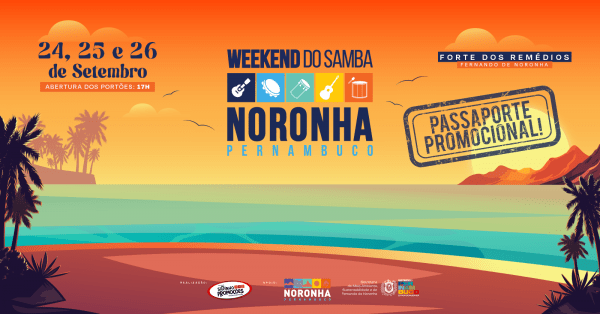 Imagem do evento WEEKEND DO SAMBA NORONHA - PASSAPORTE PROMOCIONAL