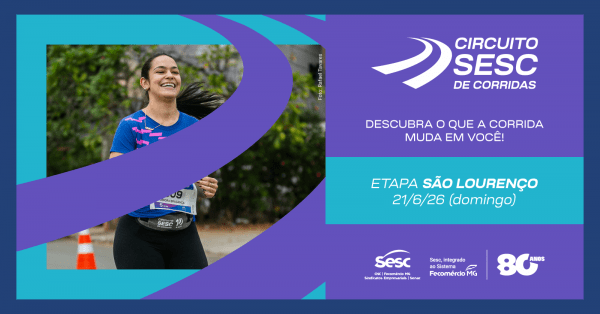 Imagem do evento Circuito Sesc de Corridas 2026 - Etapa São Lourenço