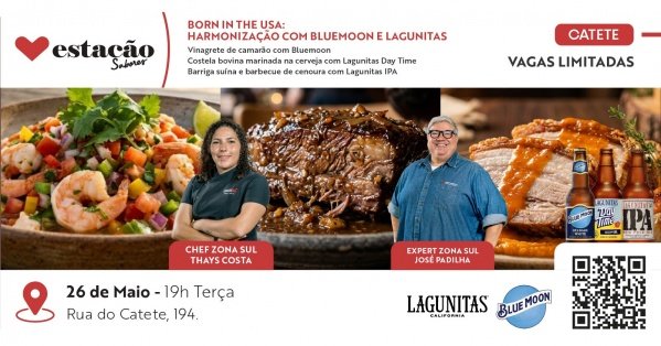 Imagem do evento Born in the USA: harmonização com Bluemoon e Lagunitas