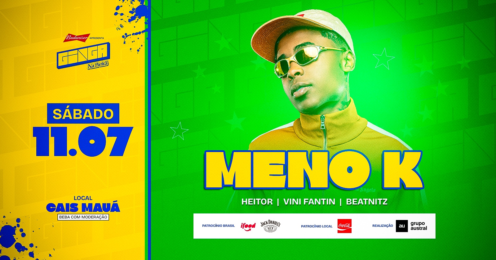 11.07 | GINGA NA BEIRA|| MENO K || SÁBADO - Porto Alegre, RS