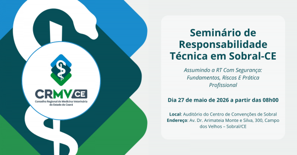 Imagem do evento Seminário de Responsabilidade Técnica - CRMV-CE | Sobral