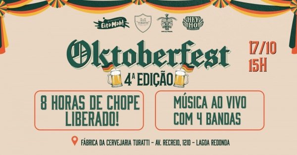 Imagem do evento 4º OktoberFest Turatti, Hey Ho e 5 Elementos 2026