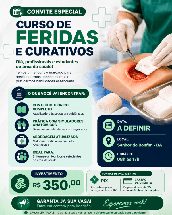 Imagem do evento Curso de capacitação em feridas e curativos