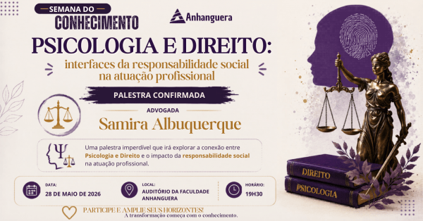 Imagem do evento SEMANA DO CONHECIMENTO PSICOLOGIA E DIREITO