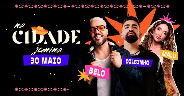 Imagem do evento na Cidade Junina Belo e Dilsinho