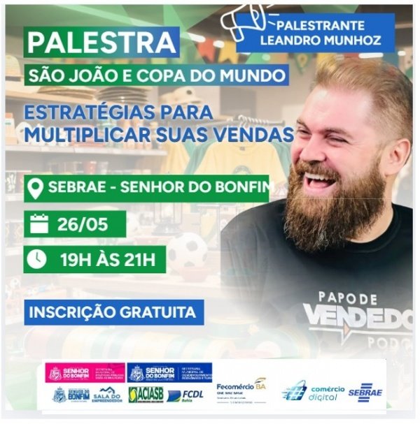 Imagem do evento Palestra São João e Copa do Mundo - Estratégias para Multiplicar suas vendas