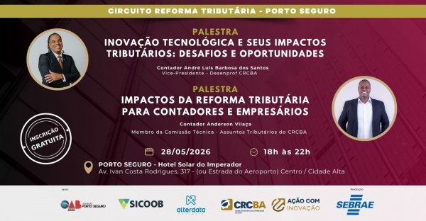 Imagem do evento Circuito de Palestras Reforma Tributária - PORTO SEGURO