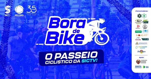 Imagem do evento BORA DE BIKE. SIC TV - HÁ  35 ANOS,  A TV QUE É A CARA DE RONDÔNIA.