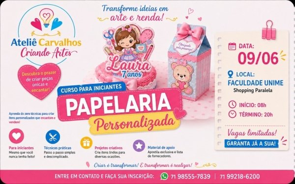 Imagem do evento Sua Primeira Renda na Papelaria