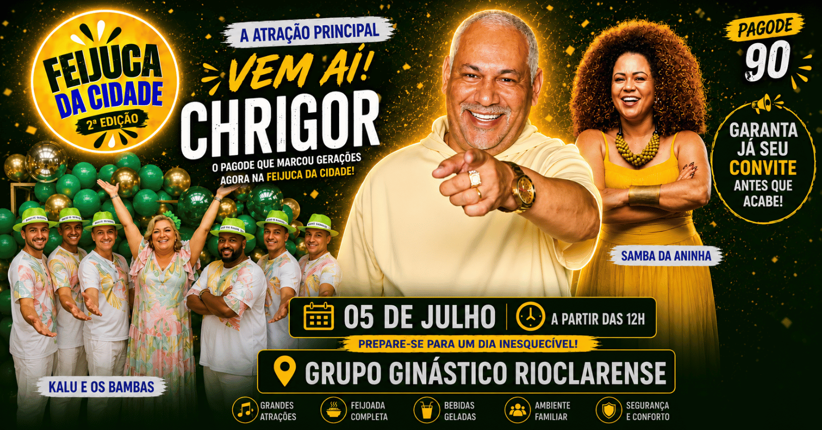 Feijuca da Cidade 2026 - 2ª Edição - Chrigor em Rio Claro