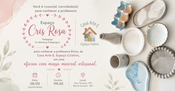 Imagem do evento Oficina de Massa Mineral Artesanal