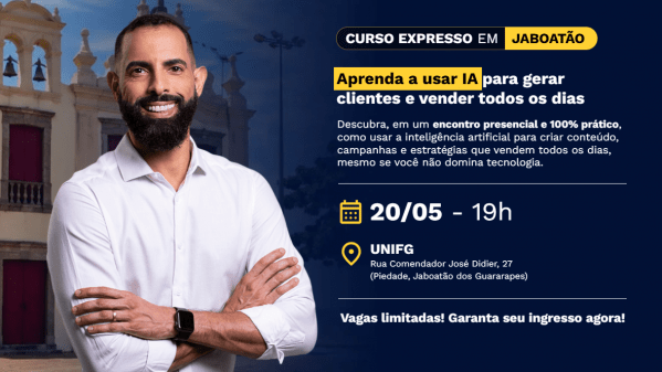 Imagem do evento Aprenda a usar IA para gerar clientes e vender todos os dias (Jaboatão)