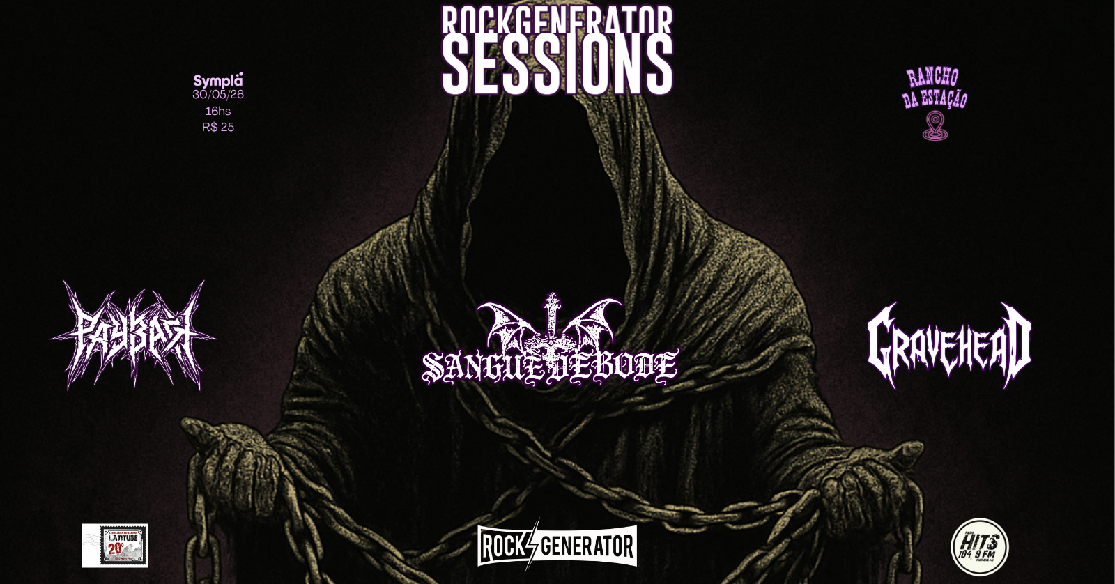 Rock Generator Sessions: Sangue de Bode (RJ) + Payback (BH) + Gravehead (OP) - Ouro Preto, MG