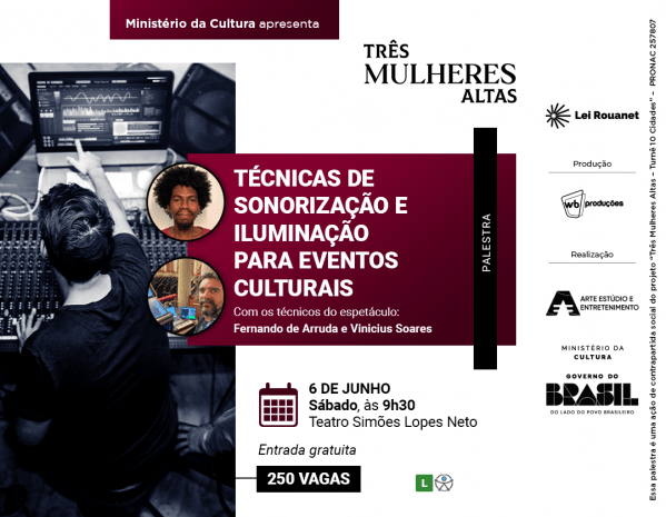 Imagem do evento Palestra: Técnicas de Sonorização e Iluminação para eventos culturais
