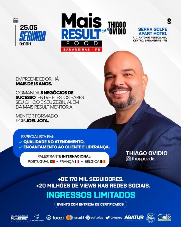 Imagem do evento Mais Result Food - Edição Bananeiras/PB