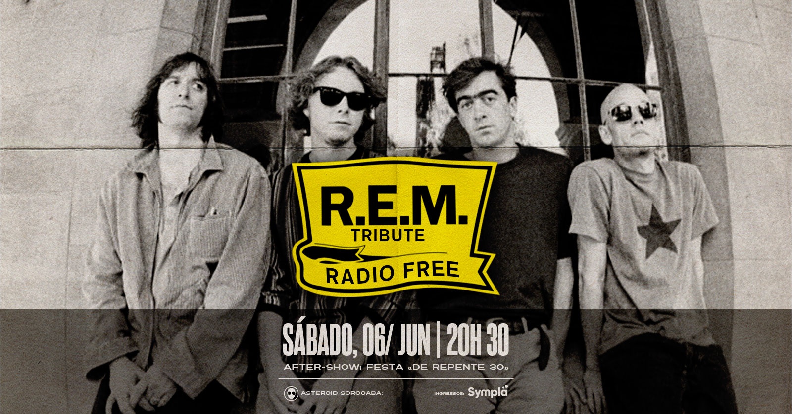 [show] 20h30: R.E.M. Tribute com Radio Free | + after: Festa De Repente 30 - Sorocaba, SP