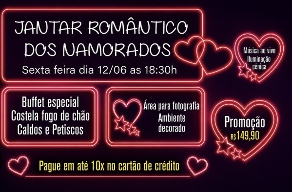 Imagem do evento 5º JANTAR DOS NAMORADOS NO RANCHO DO RICARDINHO 12/06/26