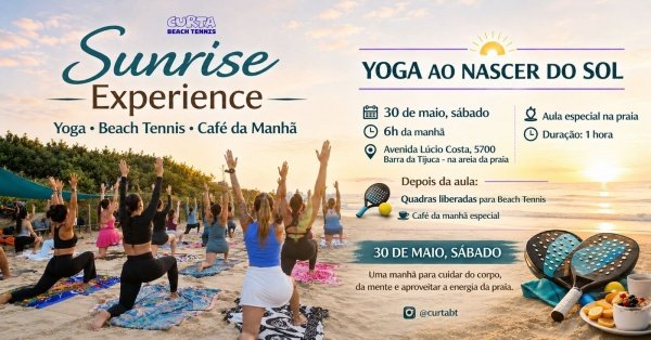 Imagem do evento Sunrise Experience - Yoga - Beach Tennis - Café da Manha