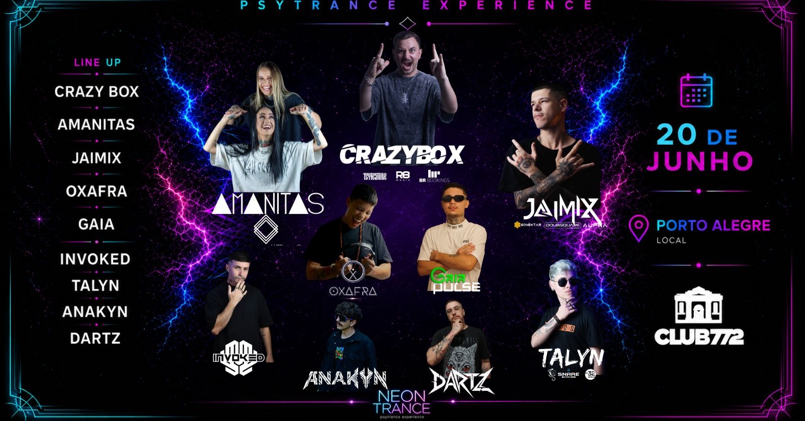 NEON TRANCE INDOOR ::: 20 DE JUNHO :: CLUB 772 - Porto Alegre, RS