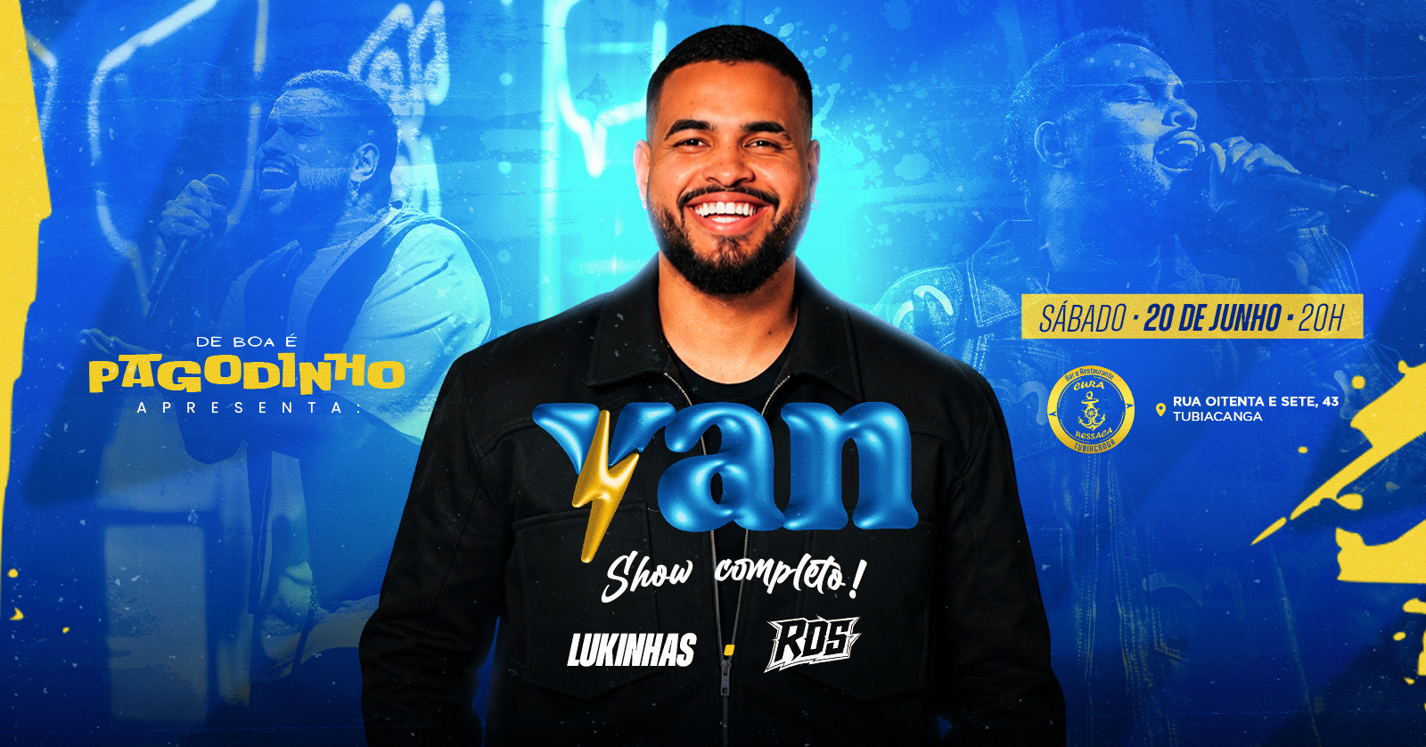 De Boa é Pagodinho | 20junho (SAB) | No Cura Ressaca Tubiacanga - Rio de Janeiro, RJ