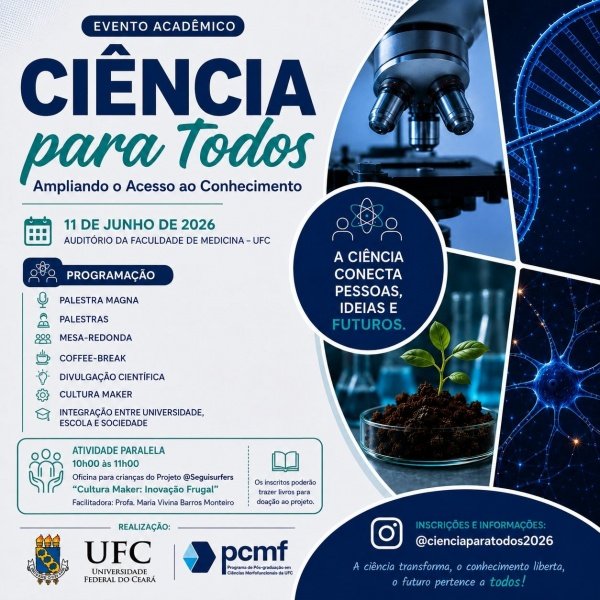 Imagem do evento CIÊNCIA PARA TODOS: A CIÊNCIA CONECTA PESSOAS E FUTUROS