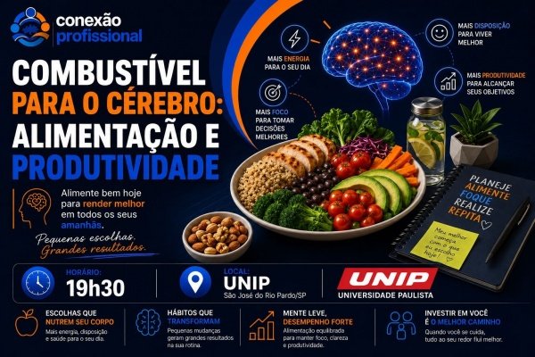 Imagem do evento Combustível para o Cérebro: Alimentação e Produtividade