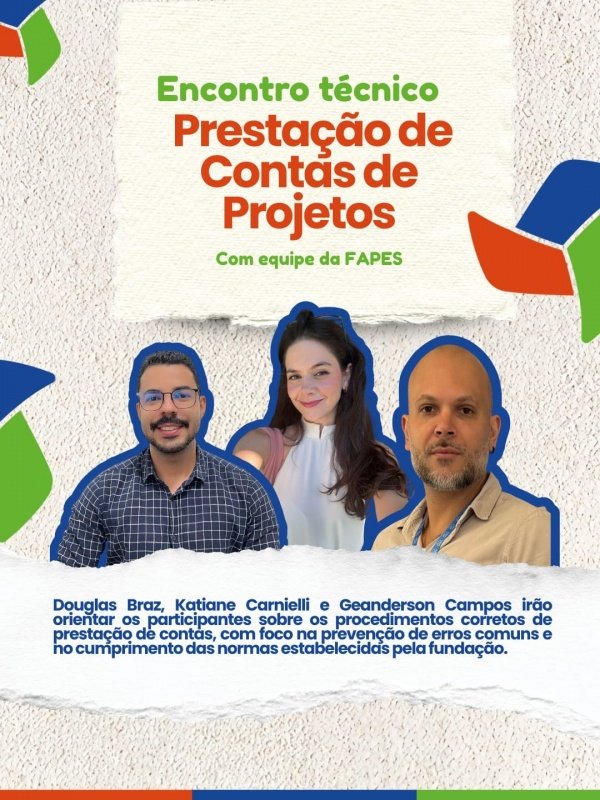 Imagem do evento Encontro Técnico: Prestação de Contas de Projetos