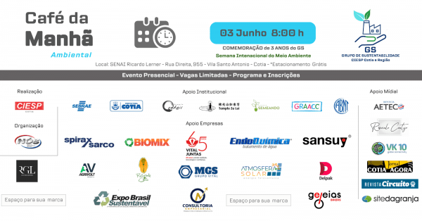 Imagem do evento Grupo de Sustentabilidade GS CIESP Cotia e Região