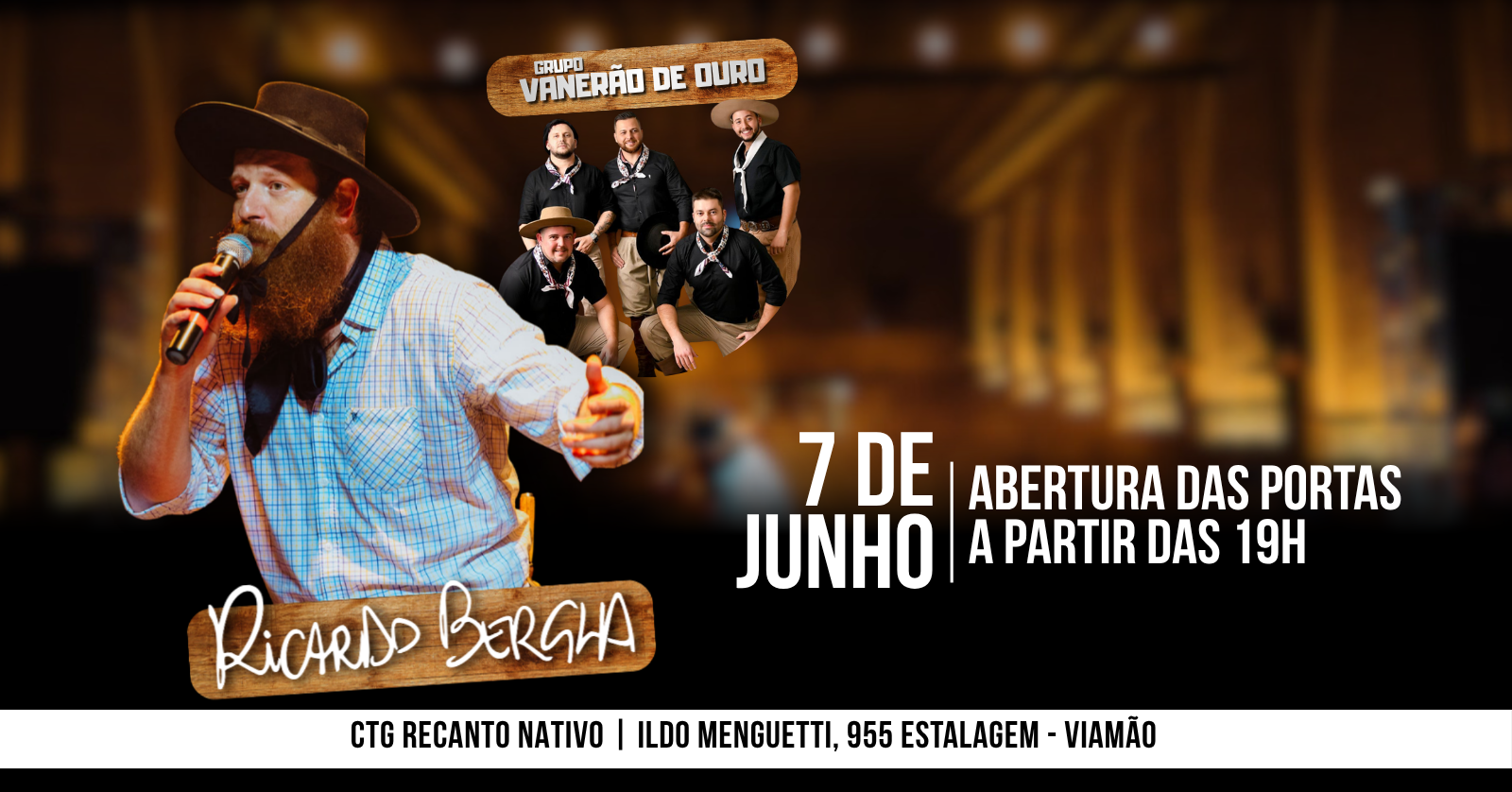 Ricardo Bergha no CTG Recanto Nativo - Viamão, RS