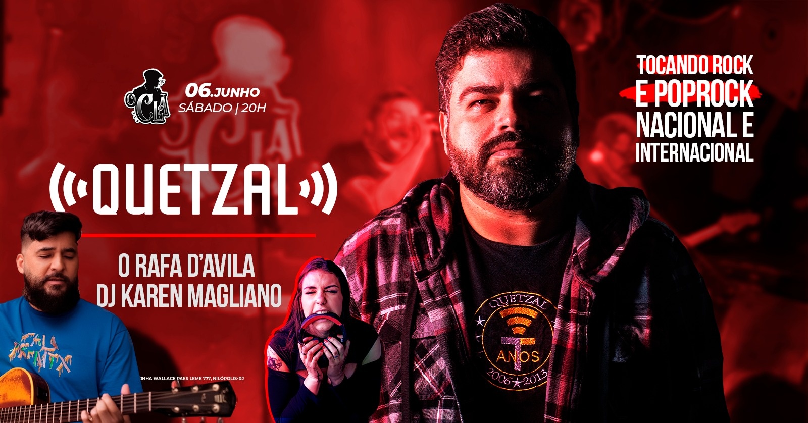 1º SÁBADO DO MÊS com BANDA QUETZAL + DJ KAREN MAGLIANO - Nilópolis, RJ