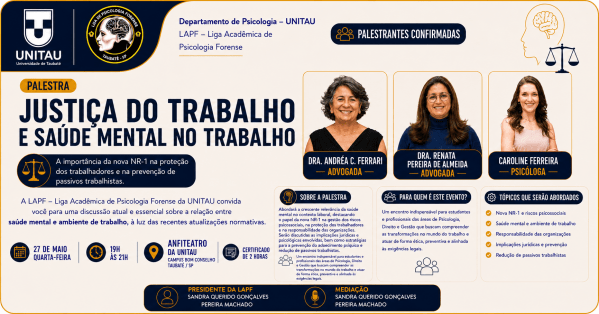 Imagem do evento "A importância da nova NR-1 na proteção dos trabalhadores e na prevenção de passivos trabalhistas"