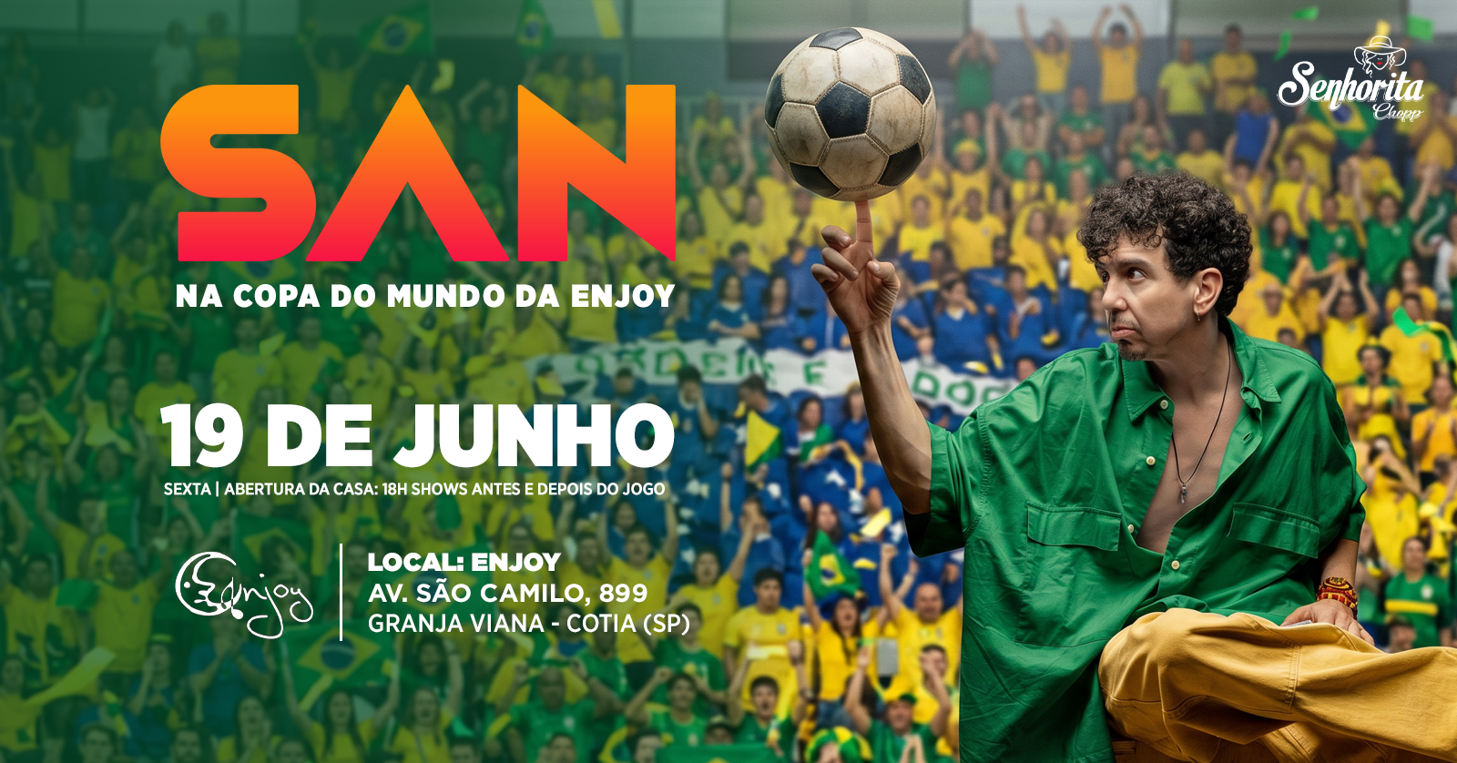 SAN ao vivo + Roda de Samba + Brasil x Haiti - Cotia, SP
