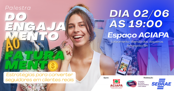 Imagem do evento Do engajamento ao faturamento: estratégias para converter seguidores em clientes