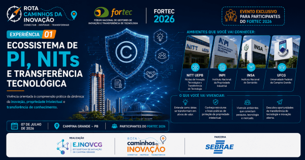 Imagem do evento TARDE - Experiência 1. Ecossistema de PI, NITs e Transferência Tecnológica