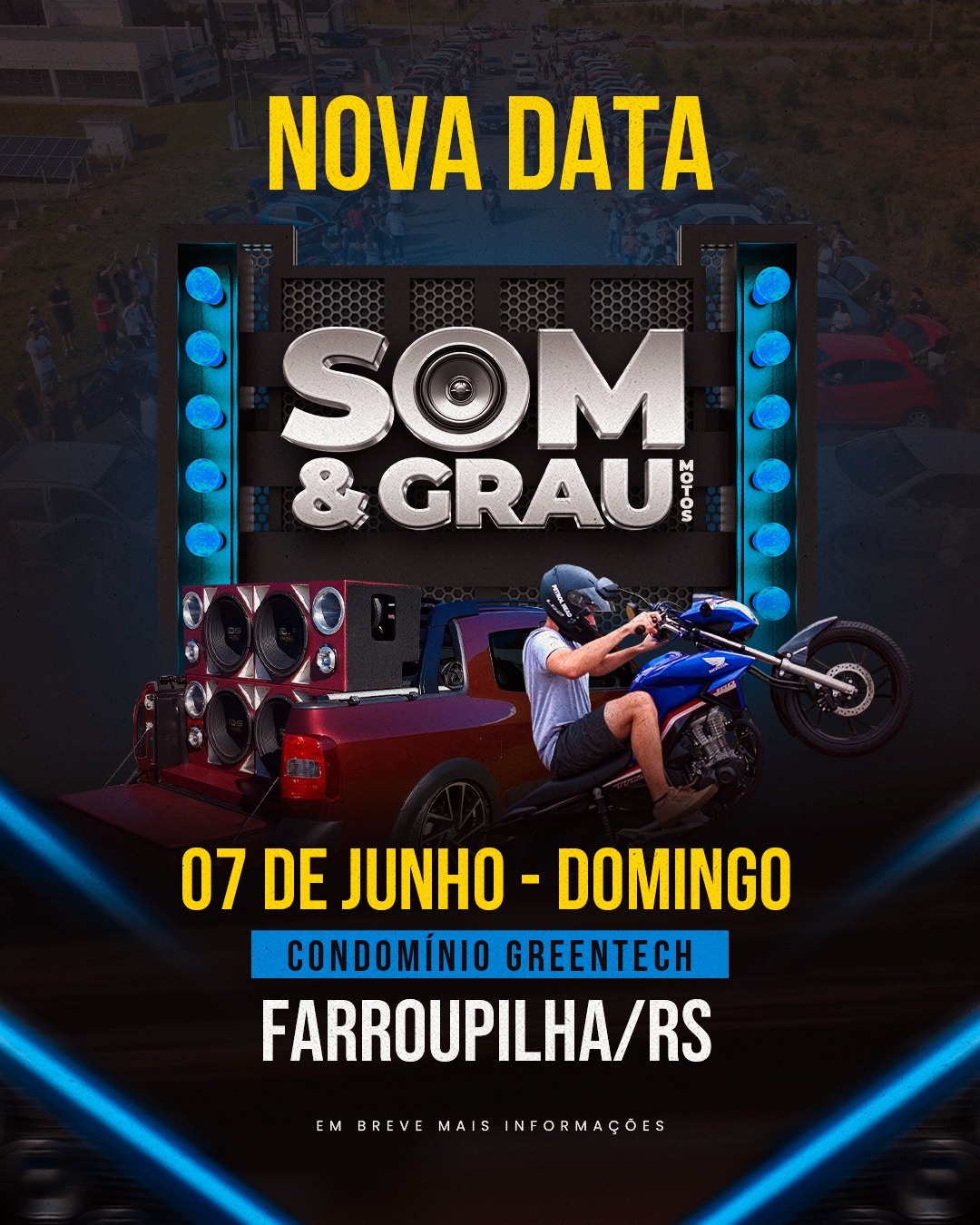 Som e Grau! Domingo, ADIADO PARA 07 de JUNHO! - Condomínio Greentech! - Caxias do Sul, RS