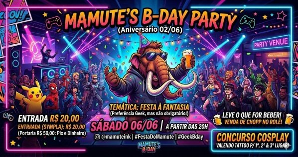 Imagem do evento Niver do Mamute