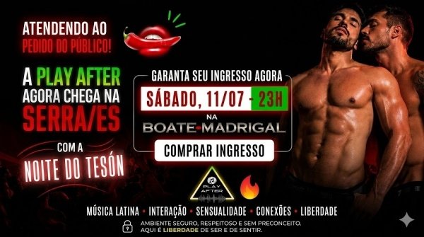 Imagem do evento Play After - Noite do Tesón SERRA/ES