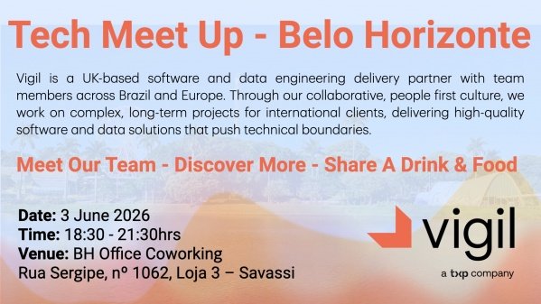 Imagem do evento Vigil Tech Meetup - Belo Horizonte