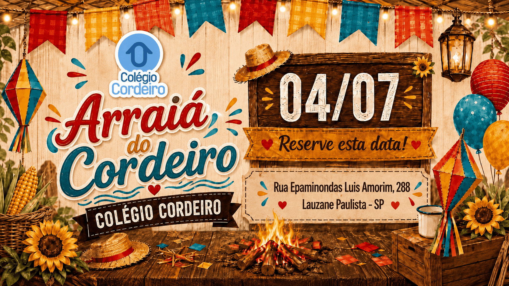 Arraiá 2026 - Colégio Cordeiro - São Paulo, SP