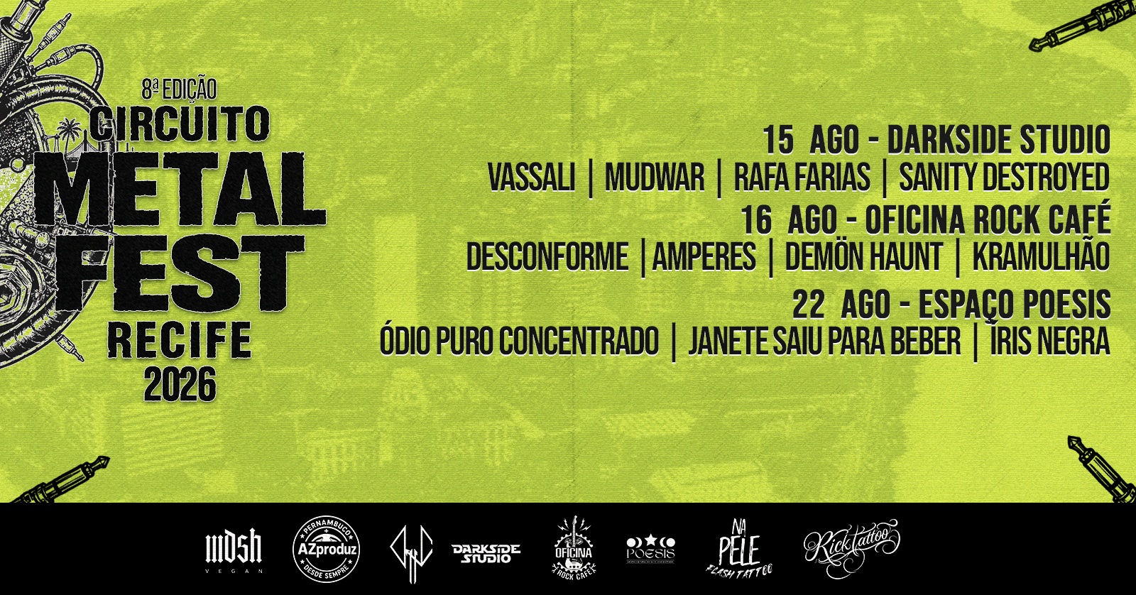 CIRCUITO METAL FEST RECIFE - 2026 (8ª EDIÇÃO) - Recife, PE