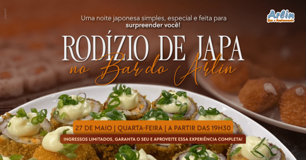 Imagem do evento Rodizio Sushi (27/05) - Bar do Arlin