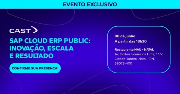 Imagem do evento SAP Cloud ERP Public: Inovação, Escala e Resultado
