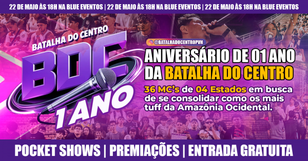 Imagem do evento ANIVERSÁRIO DE 1 ANO DA BATALHA DO CENTRO
