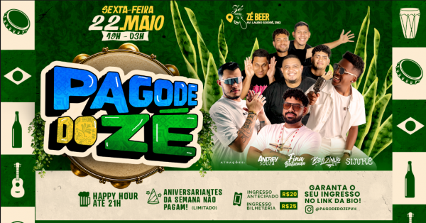 Imagem do evento PAGODE DO ZÉ | 22.05