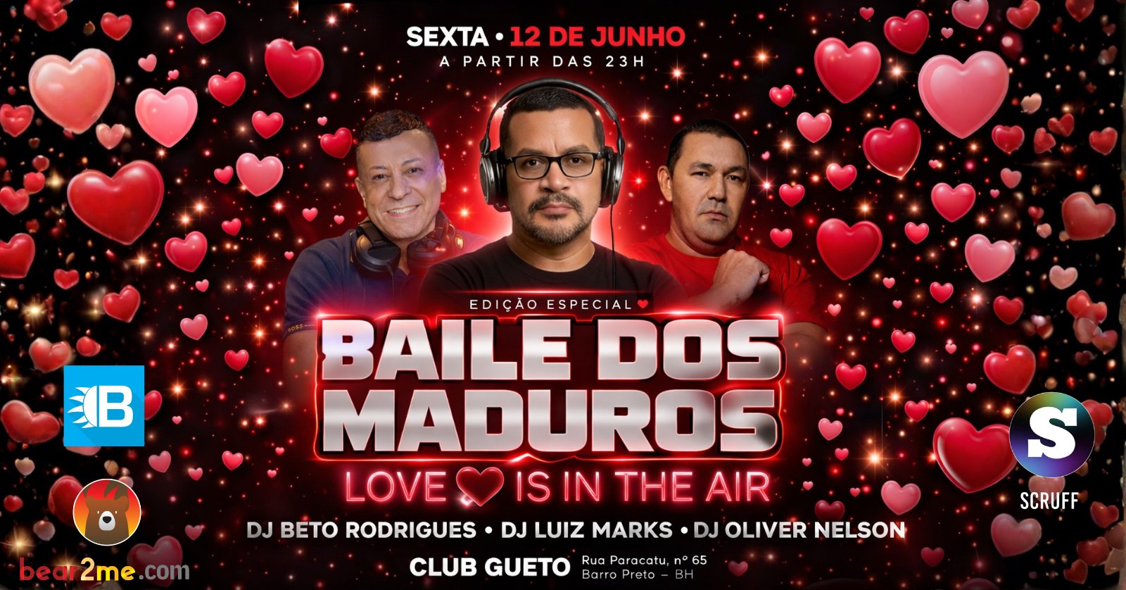 BAILEDOSMADUROS APRESENTA: LOVE IS THE AIR 12/06 | 23H - Belo Horizonte, MG