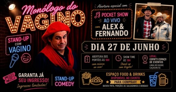 Imagem do evento Stand Up Comedy com Luiz VAGINO