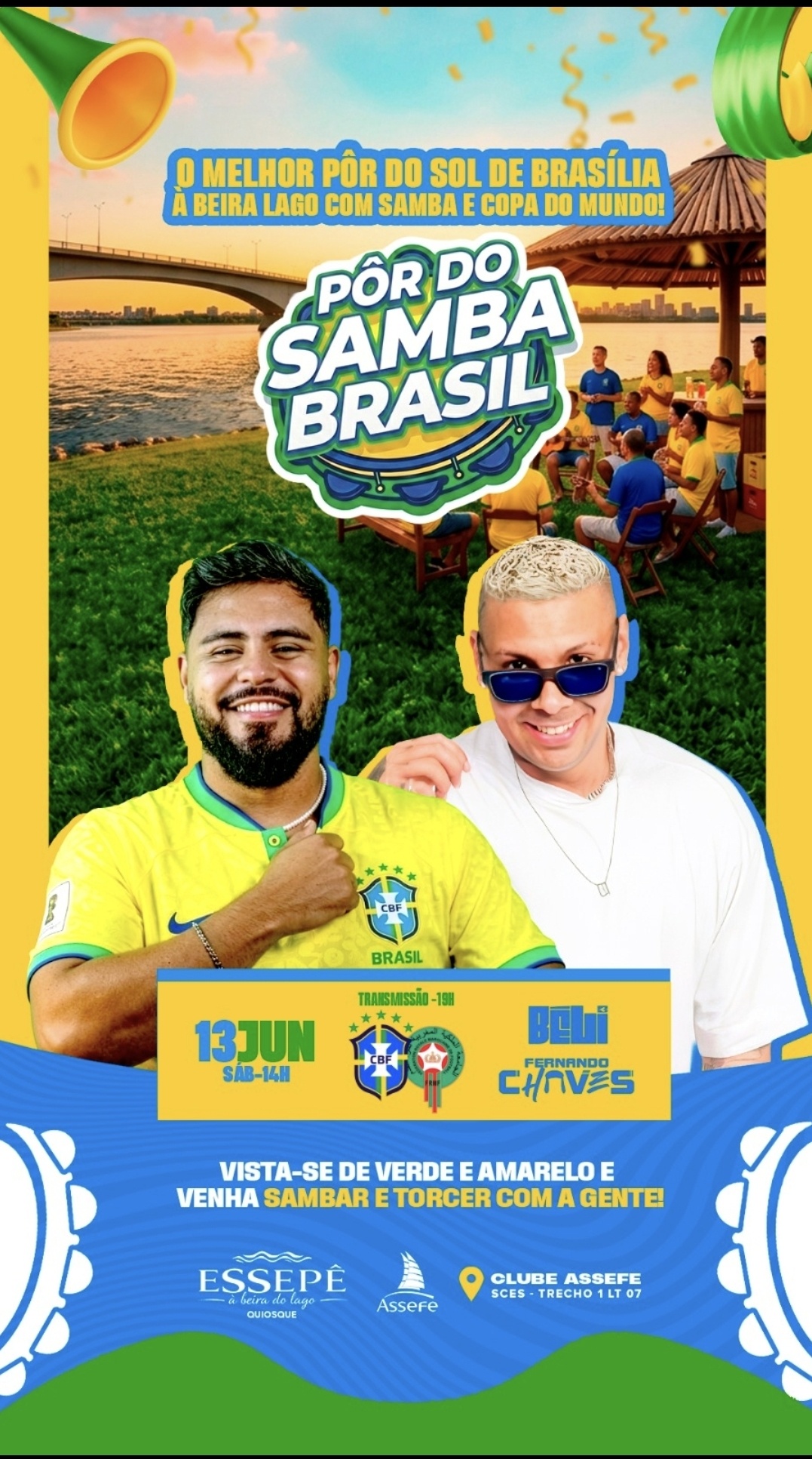 Pôr do Samba Brasil com Chaves e Beli - Brasília, DF